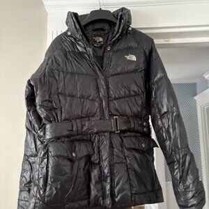 North Face medium size winter jacket with belt